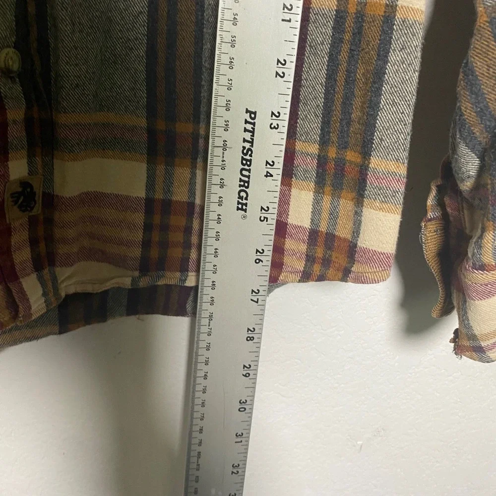 Legendary Whitetails Brown Camp Flannel Mens‎ Large Long Sleeve Button Up Grunge